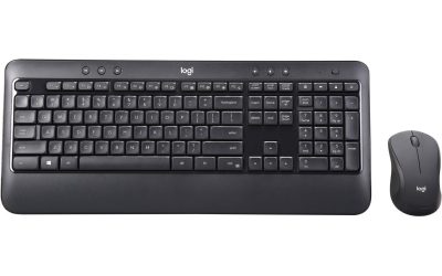 Logitech MK540 Wireless Keyboard Mouse Combo – USB Wireless RF Keyboard – Black – USB Wireless RF Mouse – Optical – 1000 dpi – 3 Button – Scroll Wheel – QWERTY – Black