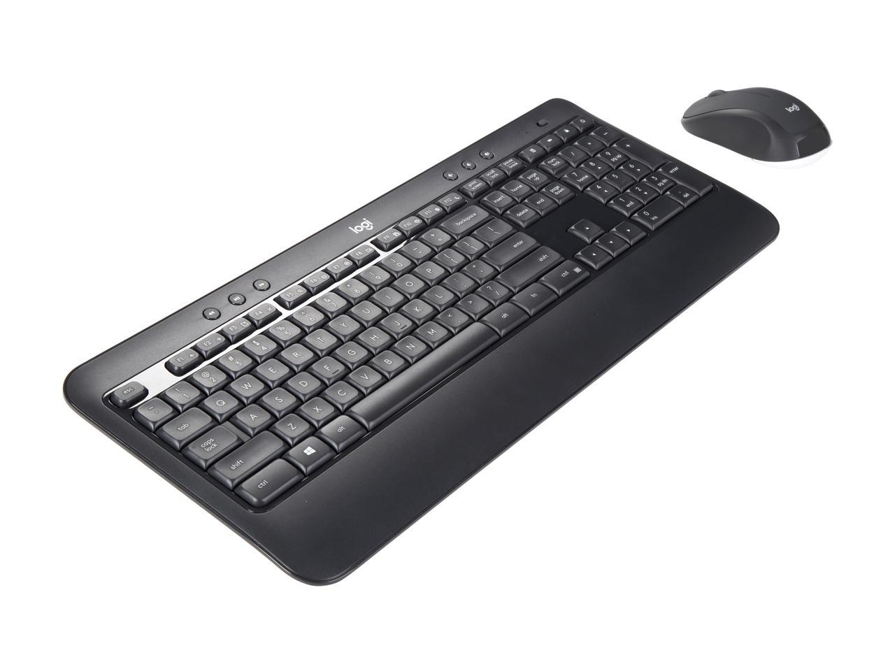 Logitech MK540 Wireless Keyboard Mouse Combo - USB Wireless RF Keyboard - Black - USB Wireless RF Mouse - Optical - 1000 dpi - 3 Button - Scroll Wheel - QWERTY - Black - Image 2