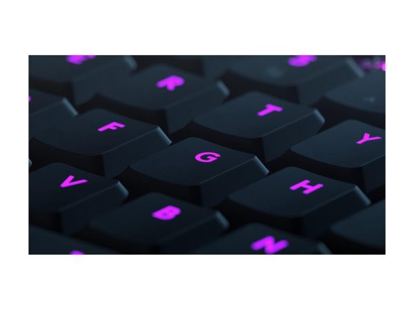 Logitech G815 LIGHTSYNC RGB Mechanical Gaming Keyboard with Low Profile GL Linear key switch, 5 programmable G-keys,USB Passthrough, dedicated media control - Linear, Black - Image 4