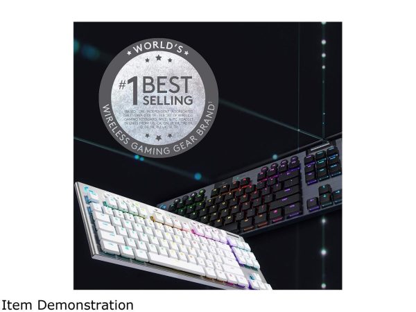 Logitech G915 TKL White Tactile Tenkeyless LIGHTSPEED Wireless RGB Mechanical Gaming Keyboard, Low Profile Switch Options, LIGHTSYNC RGB, Advanced Wireless and Bluetooth Support - Image 3
