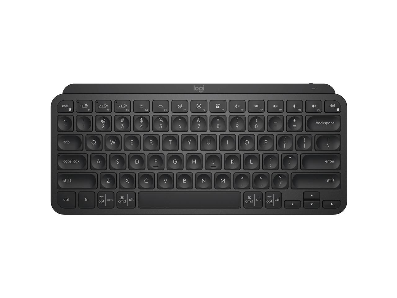 Logitech MX Keys Mini Minimalist Wireless Illuminated Keyboard, Compact, Bluetooth, Backlit, USB-C, Compatible with Apple macOS, iOS, Windows, Linux, Android, Metal Build - BLACK