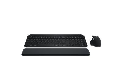 Logitech MX Keys S Combo: MX Master 3S, MX Keys S & MX Palm Rest, Customizable Illumination, Fast Scrolling, Bluetooth, USB C, for Windows, Linux, Chrome, Mac (Black)
