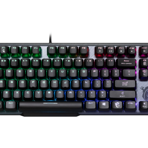 MSI Vigor GK50 Elite TKL Mechanical Gaming Keyboard - Kailh Blue Switches (Clicky), Ergonomic Keycaps, COMPACT TKL DESIGN, USB 2.0, Black
