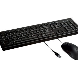 Targus BUS0067 Corporate HID Keyboard and Mouse - USB Wired Keyboard - 104 Key - Black - USB Mouse - Optical - 3 Button - Scroll Wheel - QWERTY - Black