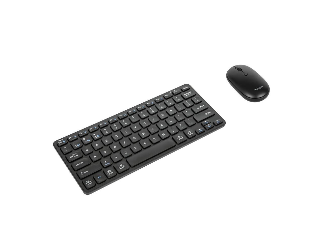 Targus AKM620AMUS Keyboard & Mouse - Wireless Bluetooth 5.1 Keyboard - Wireless Bluetooth Mouse - Optical - 2400 dpi - 2 Button - Scroll Wheel - Black - Symmetrical - AAA - Compatible with PC, Mac - Image 2