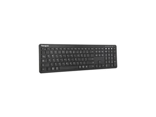 Targus Full-Size Multi-Device Bluetooth Antimicrobial Keyboard - Wireless Connectivity - Bluetooth - 104 Key - PC, Mac - AAA Battery Size Supported - Black - AKB864US - Image 5