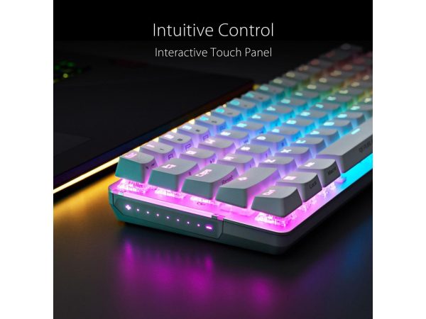 ASUS ROG Falchion Ace 65% RGB Compact Gaming Mechanical Keyboard, Lubed ROG NX Red Switches & Switch Stabilizers, Sound-Dampening Foam, PBT Keycaps, Wired with KVM, Three Angles, Cover Case-White - Image 4