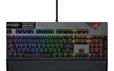 ASUS ROG Strix Flare II 100% RGB Gaming Keyboard, ROG NX Brown Mechanical switches, ABS Engraved keycaps, 8k Hz Polling, Sound-dampening Foam, Media Controls, USB passthrough, Wrist Rest-Black