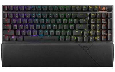 ASUS ROG Strix Scope II 96 Wireless Gaming Keyboard, Tri-Mode Connection, Dampening Foam & Switch-Dampening Pads, Hot-Swappable Pre-lubed ROG NX Storm Switches, PBT Keycaps, RGB-Black