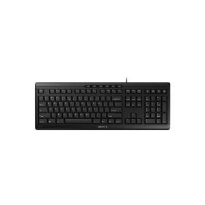 Cherry Stream Keyboard Wired USB SX Scissors Mechanism QWERTY Whisper-Quiet Silent Keystroke for Home Office, Work or Personal Computer. Black
