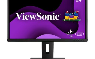 ViewSonic VG2440 24 Inch IPS 1080p Ergonomic Monitor with Integrate vDisplyManager HDMI DisplayPort VGA USB Inputs for Home and Office