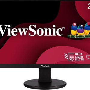 ViewSonic VA2447-MH 24 Inch Full HD 1080p Monitor with Ultra-Thin Bezel, Adaptive Sync, 75Hz, Eye Care, and HDMI, VGA Inputs for Home and Office