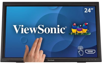 ViewSonic TD2423d 24 Inch 1080p 75 Hz 10-Point Multi IR Touch Screen with Eye Care HDMI, VGA, USB Hub and DisplayPort