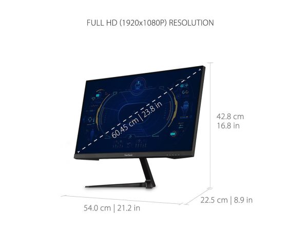 ViewSonic VX2418-P-MHD 24 Inch Frameless Full HD 1080p 165Hz 1ms Gaming Monitor with Adaptive-Sync Eye Care HDMI and Display Port - Image 5