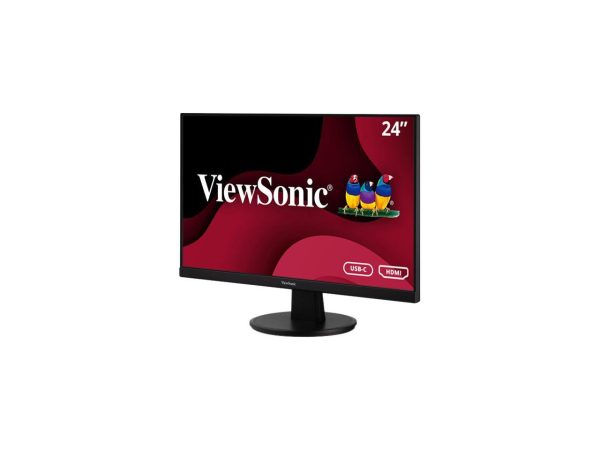 ViewSonic VA2447-MHU 24 Inch Full HD 1080p Monitor with Ultra-Thin Bezel, Adaptive Sync, 75Hz, Eye Care, and HDMI, VGA, USB-C Inputs for Home and Office - Image 2