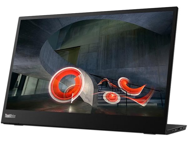 Lenovo ThinkVision M14 14" Full HD 1920x1080 IPS Monitor - 300 Nit 6ms 2xUSB Type-C Ports Widescreen Backlit LED LCD Mobile Portable Display Raven Black