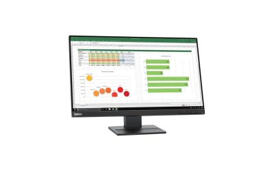 Lenovo ThinkVision E24q-20 23.8″ WQHD WLED LCD 75Hz Monitor – 16:9 – Raven Black