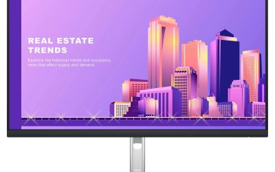 Dell P2722H 27″ 1920 x 1080 Full HD IPS, DisplayPort VGA HDMI USB 3.2, Tilt VESA Pivot Swivel Height Adjust LED-Backlit Monitor