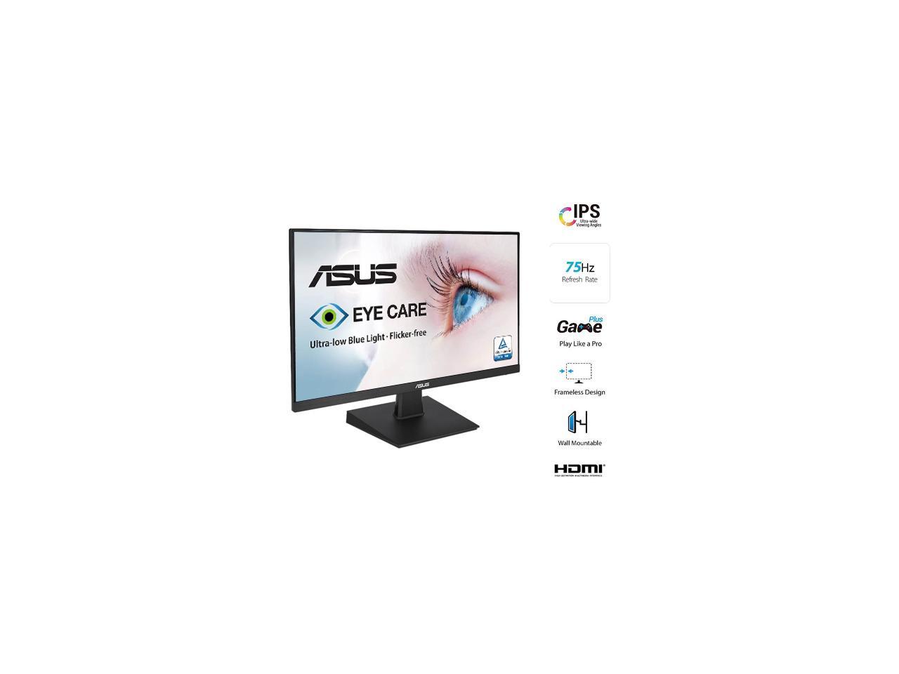 ASUS VA27EHE 27" Full HD 1920 x 1080 75Hz VGA HDMI Adaptive-Sync Asus Eye Care Low Blue Light and Flicker-Free Frameless Design LED Backlit IPS Monitor - Image 4