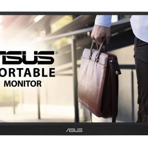 ASUS ZenScreen MB16ACV 15.6" 1080P Full HD, IPS, Eye Care, Flicker Free, Blue Light Filter, Kickstand, USB-C Power Delivery, for Laptop, PC, Phone, Console, Antibacterial Surface Portable Monitor