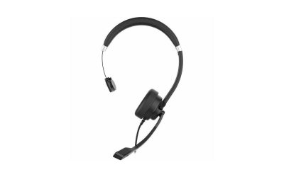 Morpheus 360 Connect USB Mono Headset with Boom Microphone – Noise Cancelling – Reversible Design – Protein Leather Ear Cushion – in-Line Volume Controls – Mute Button – Black – HS5200MU