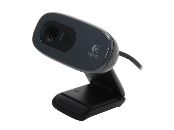 Logitech C270 HD Webcam, HD 720p, Widescreen HD Video Calling, HD Light Correction, Noise-Reducing Mic, For Skype, FaceTime, Hangouts, WebEx, PC/Mac/Laptop/Macbook/Tablet - Black
