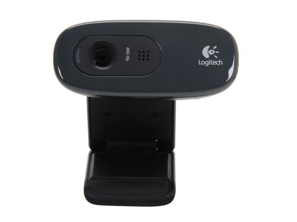 Logitech C270 HD Webcam, HD 720p, Widescreen HD Video Calling, HD Light Correction, Noise-Reducing Mic, For Skype, FaceTime, Hangouts, WebEx, PC/Mac/Laptop/Macbook/Tablet - Black - Image 2