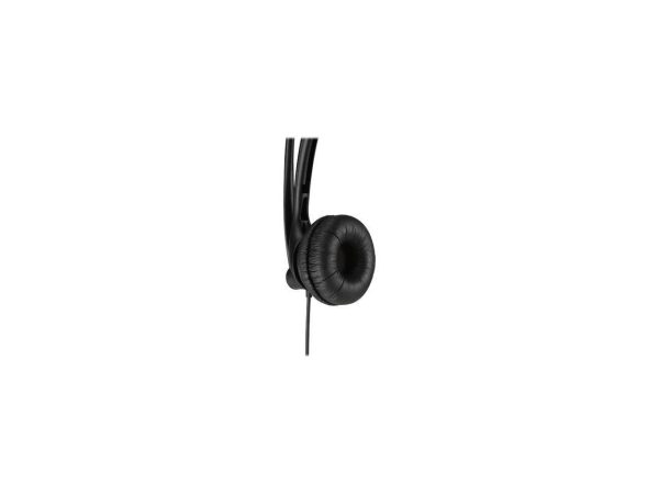 Kensington USB Mono Headset with Mic and Volume Control - USB Type A - Wired - Over-the-head - Monaural - Ear-cup - 6 ft Cable - Omni-directional, Noise Cancelling Microphone - Black - Image 3