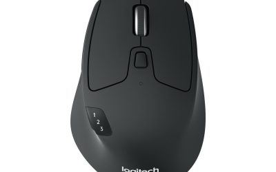 Logitech M720 Triathlon Multi-Device Wireless Mouse, Bluetooth, USB Unifying Receiver, 1000 DPI, 8 Buttons, 2-Year Battery, Compatible with Laptop, PC, Mac, iPadOS – Black