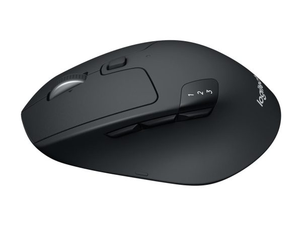 Logitech M720 Triathlon Multi-Device Wireless Mouse, Bluetooth, USB Unifying Receiver, 1000 DPI, 8 Buttons, 2-Year Battery, Compatible with Laptop, PC, Mac, iPadOS - Black - Image 3