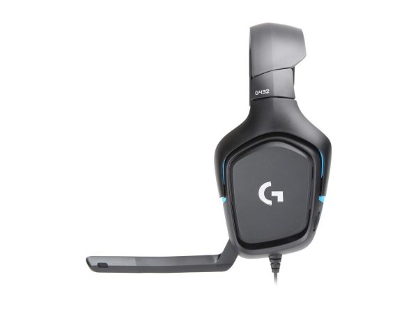 Logitech G432 Wired Gaming Headset, 7.1 Surround Sound, DTS Headphone:X 2.0, Flip-to-Mute Mic, PC (Leatherette) Black/Blue