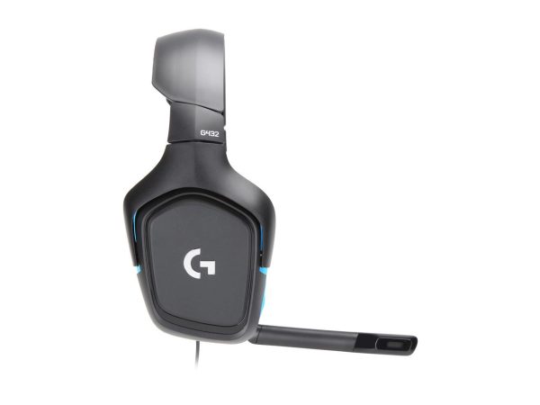 Logitech G432 Wired Gaming Headset, 7.1 Surround Sound, DTS Headphone:X 2.0, Flip-to-Mute Mic, PC (Leatherette) Black/Blue - Image 3