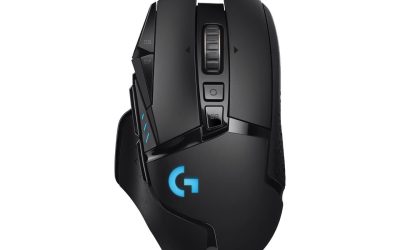 Logitech G502 Lightspeed Wireless Gaming Mouse with Hero 25K Sensor, PowerPlay Compatible, Tunable Weights and Lightsync RGB – Black