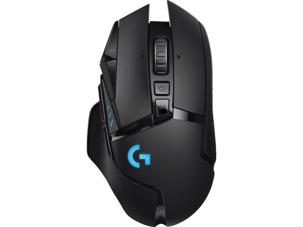 Logitech G502 Lightspeed Wireless Gaming Mouse with Hero 25K Sensor, PowerPlay Compatible, Tunable Weights and Lightsync RGB - Black