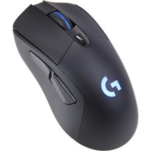 Logitech G703 Lightspeed Wireless Gaming Mouse W/Hero 25K Sensor, PowerPlay Compatible, Lightsync RGB, Lightweight 95G+10G Optional, 100-25, 600 DPI, Rubber Side Grips - Black
