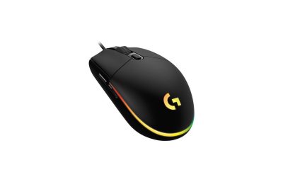 Logitech G203 Wired Gaming Mouse, 8,000 DPI, Rainbow Optical Effect LIGHTSYNC RGB, 6 Programmable Buttons, On-Board Memory, Screen Mapping, PC/Mac Computer and Laptop Compatible – Black