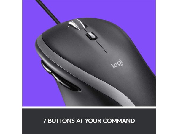 Logitech M500s Advanced Corded Mouse with Advanced Hyper-fast Scrolling & Tilt, Customizable Buttons, High Precision Tracking with DPI Switch, USB plug & play - Image 4