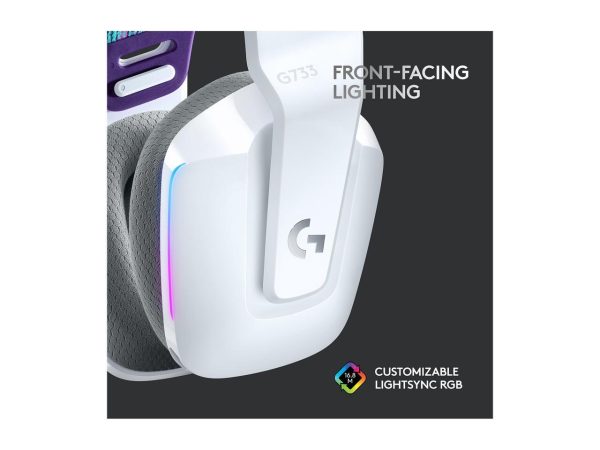 Logitech G733 LIGHTSPEED Wireless Gaming Headset with suspension headband, LIGHTSYNC RGB, Blue VO!CE mic technology and PRO-G audio drivers - White - Image 5