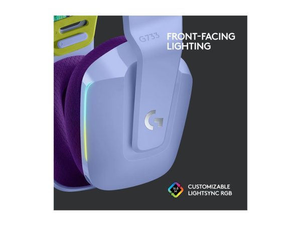 Logitech G733 LIGHTSPEED Wireless Gaming Headset with suspension headband, LIGHTSYNC RGB, Blue VO!CE mic technology and PRO-G audio drivers - Lilac - Image 4