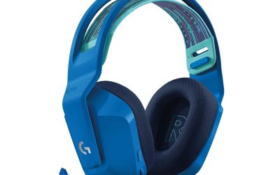 Logitech G733 LIGHTSPEED Wireless Gaming Headset with suspension headband, LIGHTSYNC RGB, Blue VO!CE mic technology and PRO-G audio drivers – Blue