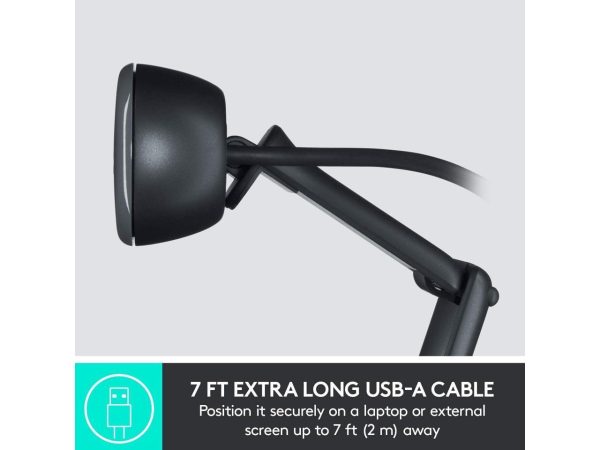 Logitech C505e HD Business Webcam - 720p HD External USB Camera for Desktop or Laptop with Long-Range Microphone, Compatible with PC or Mac - Grey - Image 4