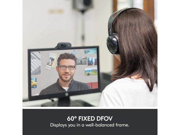 Logitech C505e HD Business Webcam - 720p HD External USB Camera for Desktop or Laptop with Long-Range Microphone, Compatible with PC or Mac - Grey - Image 3