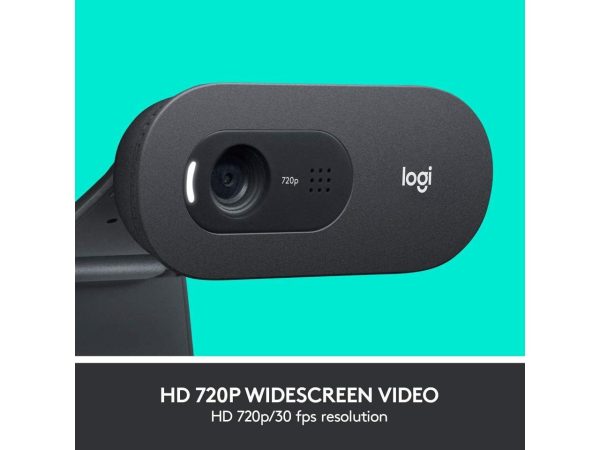 Logitech C505e HD Business Webcam - 720p HD External USB Camera for Desktop or Laptop with Long-Range Microphone, Compatible with PC or Mac - Grey - Image 2