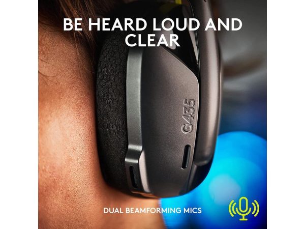 Logitech G435 LIGHTSPEED and Bluetooth Wireless Gaming Headset - Lightweight over-ear headphones, built-in mics, 18h battery, compatible with Dolby Atmos, PC, PS4, PS5, Nintendo Switch, Mobile - Black - Image 5