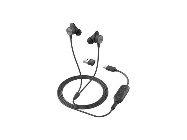 Logitech Graphite 981-001012 Zone Wired Earbuds - Graphite - Image 2