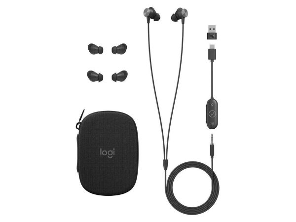 Logitech Graphite 981-001012 Zone Wired Earbuds - Graphite - Image 4