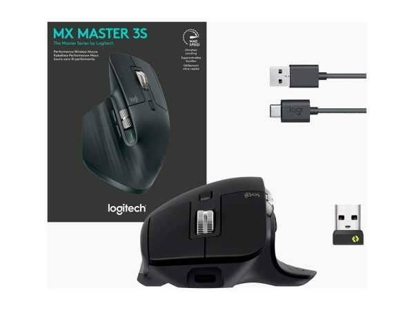 Logitech MX Master 3S - Wireless Performance Mouse with Ultra-fast Scrolling, Ergo, 8K DPI, Track on Glass, Quiet Clicks, USB-C, Bluetooth, Windows, Linux, Chrome - Black - Image 5