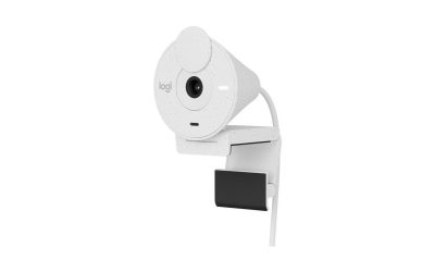 Logitech Brio 300 Full HD Webcam with Privacy Shutter, Noise Reduction Microphone, USB-C, certified for Zoom, Microsoft Teams, Google Meet, Auto Light Correction, off White
