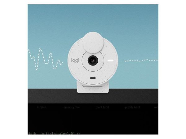 Logitech Brio 300 Full HD Webcam with Privacy Shutter, Noise Reduction Microphone, USB-C, certified for Zoom, Microsoft Teams, Google Meet, Auto Light Correction, off White - Image 3