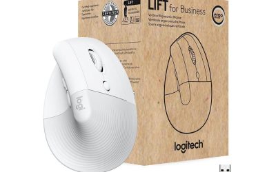 Logitech Off-white Lift for Business 910-006493 4 Buttons SmartWheel USB & Bluetooth Dual (RF / Bluetooth Wireless) 4000 DPI (Fully adjustable DPI) Mouse